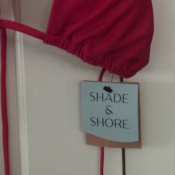 Shade and Shore Red Two Piece Bikini Swimsuit Set Size L Large 12-14 New - Picture 9 of 16